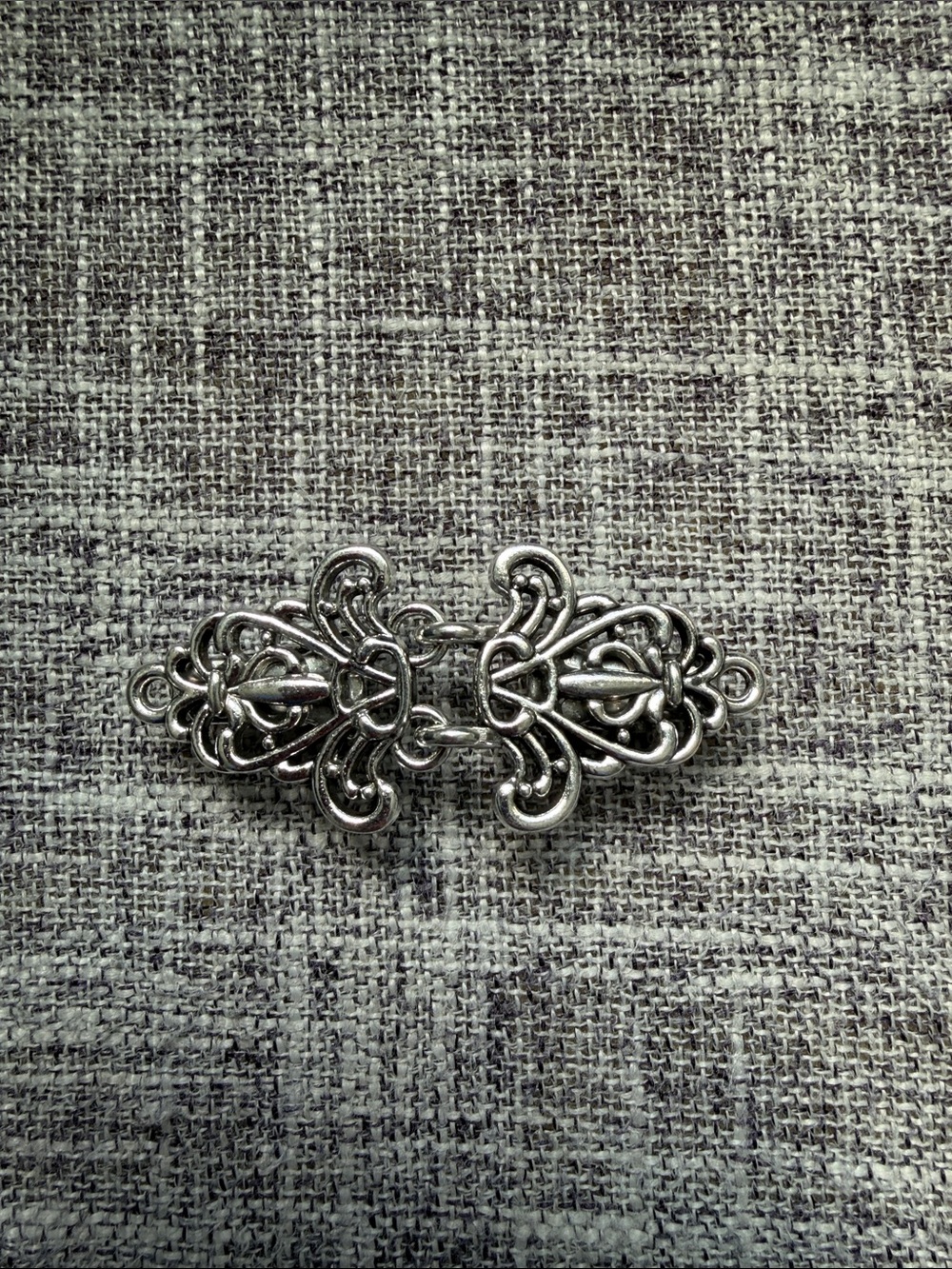 Sweater Clip, Shawl Clasp, Cardigan Clip, or Dress Clip on Back ( Silver)